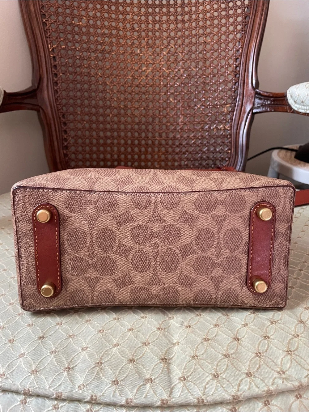 Coach Willow Bucket Bag In Signature Canvas Brown Signature Pattern Shoulder Bag